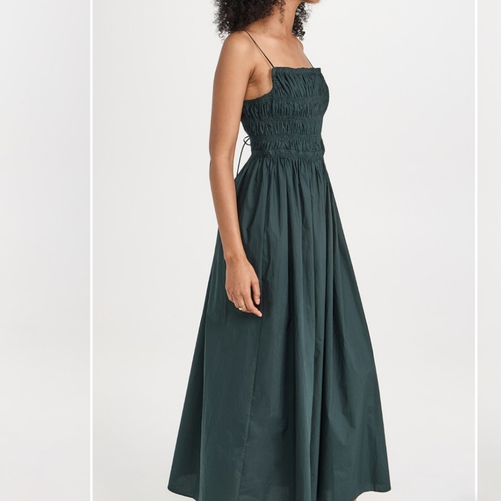 Moon River Elegant Green Maxi Dress